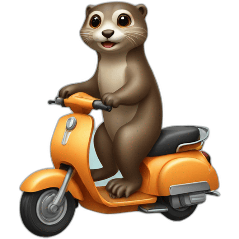 Loutre sur scooter emoji