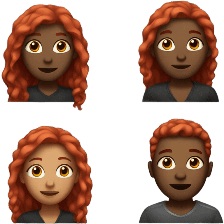 black person with red hair emoji