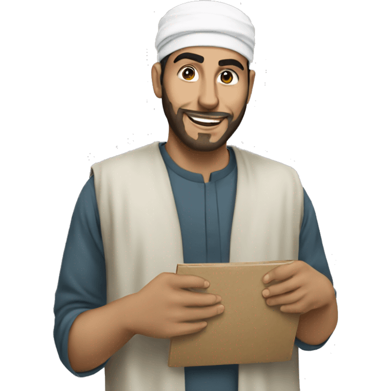 Muslim completing his maksad emoji