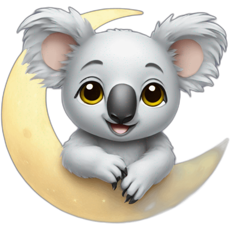 koala on moon emoji