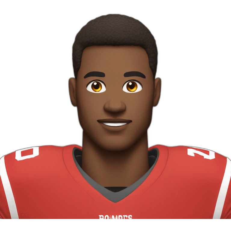 American Football player in red jersey emoji