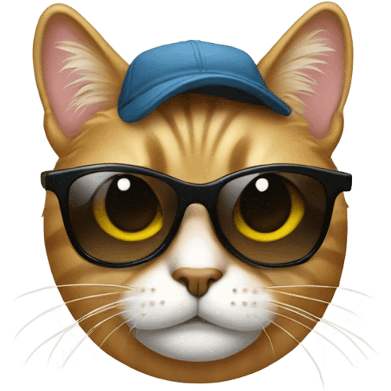 Cat with sunglasses emoji