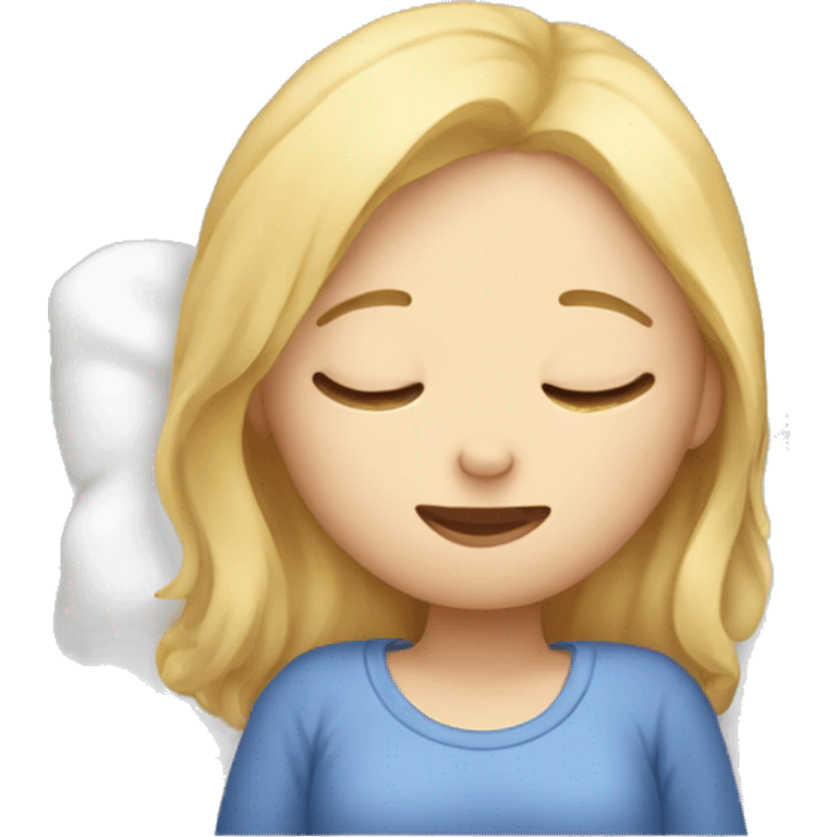 sleeping blone girl emoji