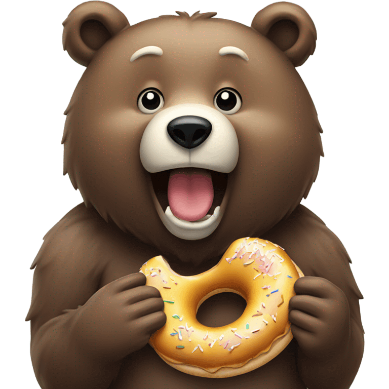 bear eating donut  emoji