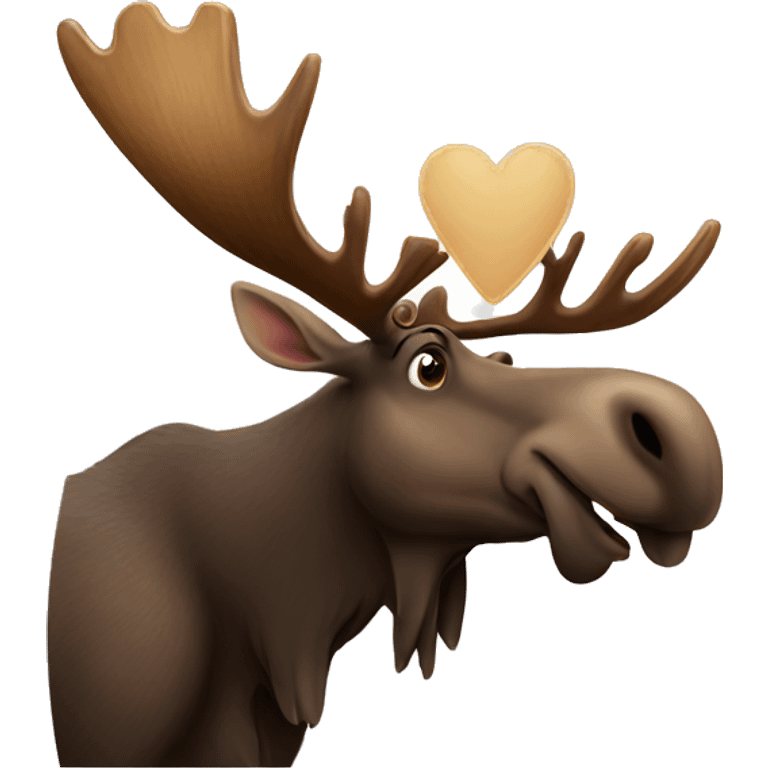 moose blowing a kiss emoji