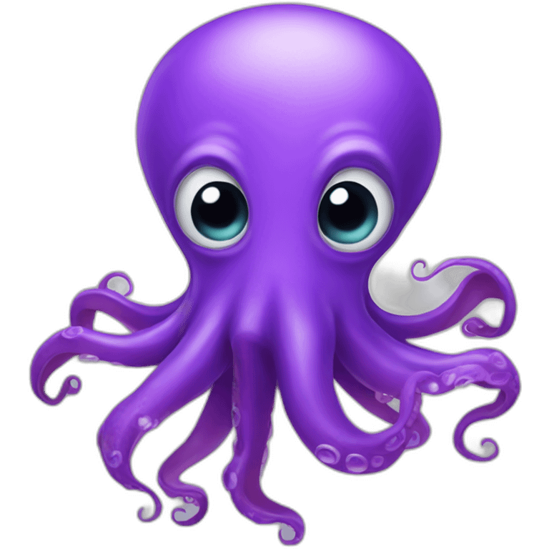 Purple Cartoon squid emoji