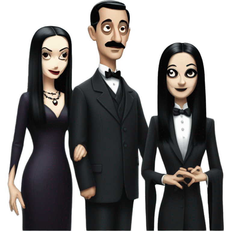 morticia and gomez addams emoji