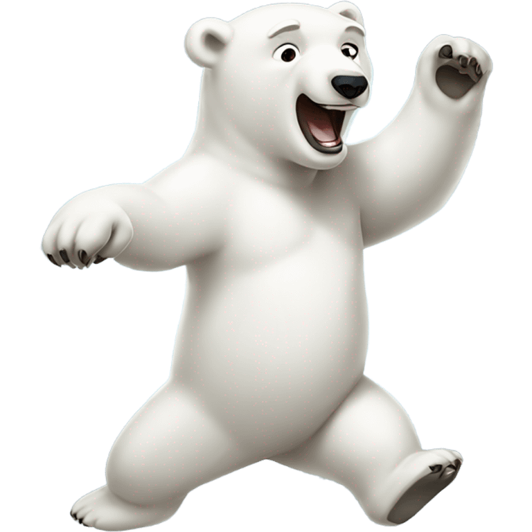 Dancing polar bear  emoji