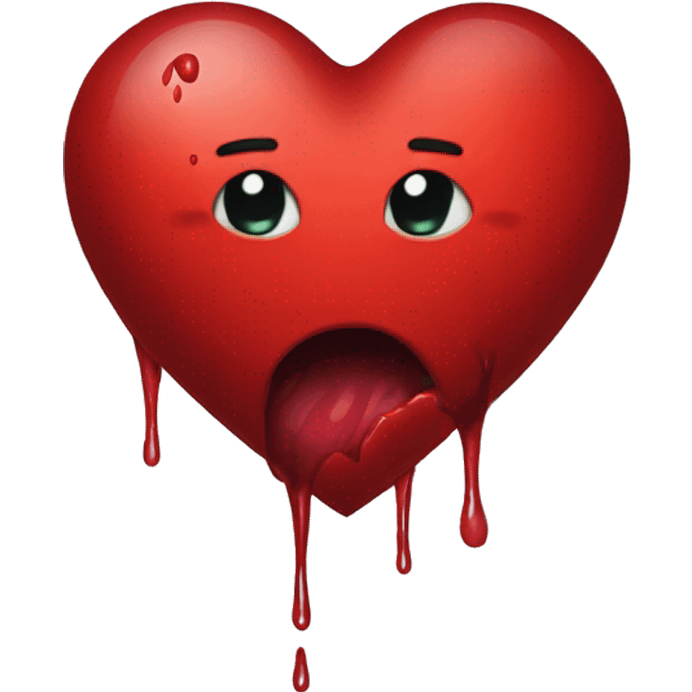 bleeding red heart emoji