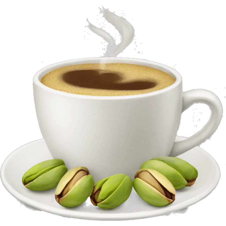 Pistachio coffee emoji