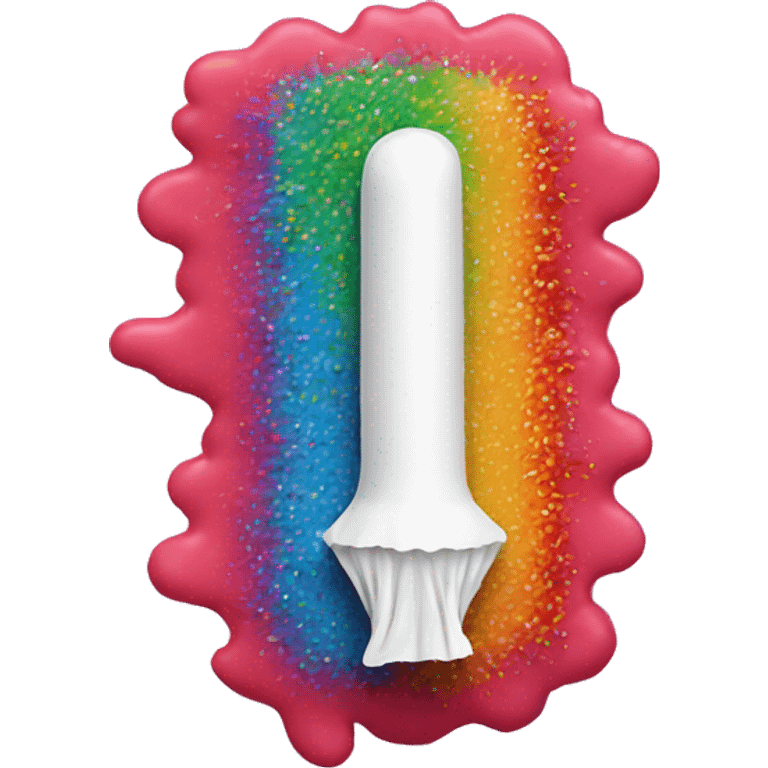 tampon with rainbow sprinkles emoji