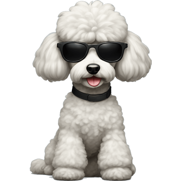 Poodle with sunglasses  emoji