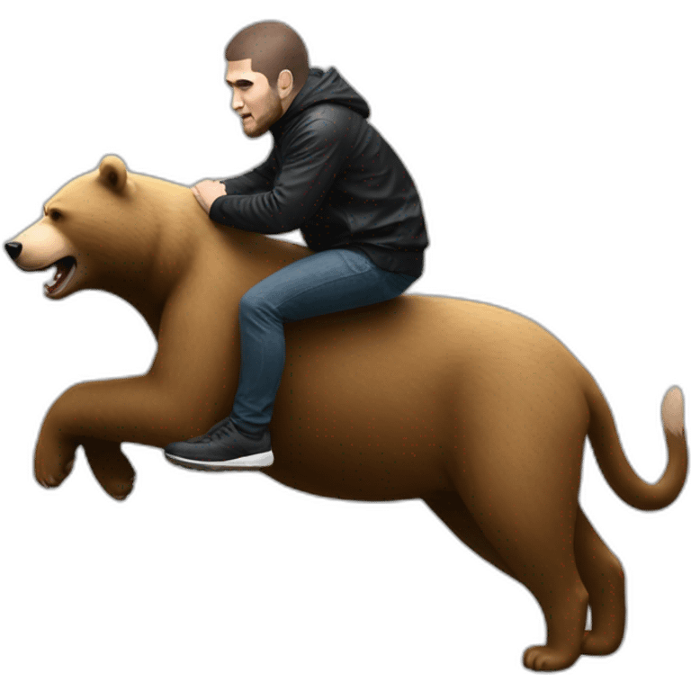 khabib nurmagomedov riding a bear emoji