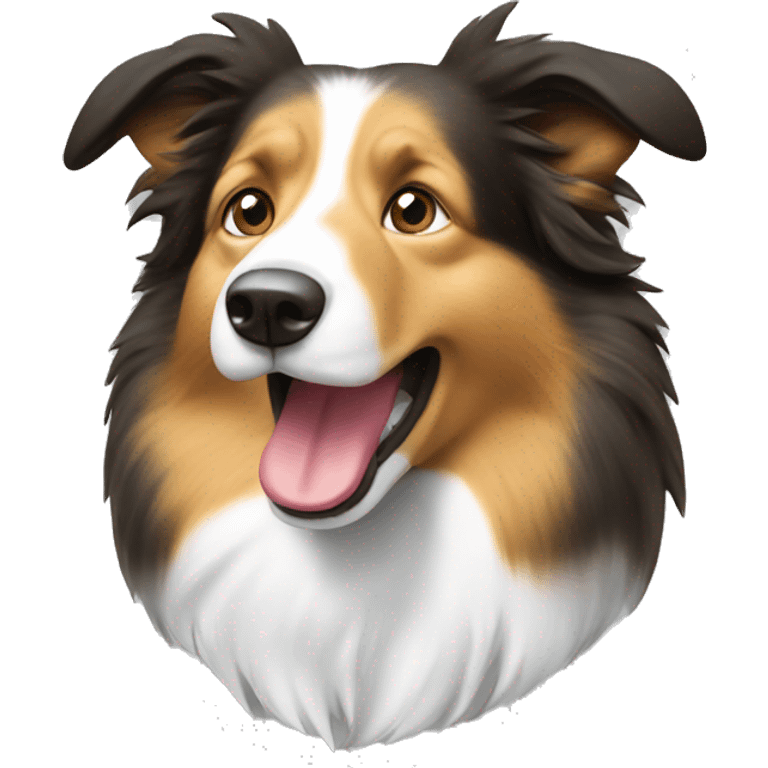 Collie eating crisps emoji