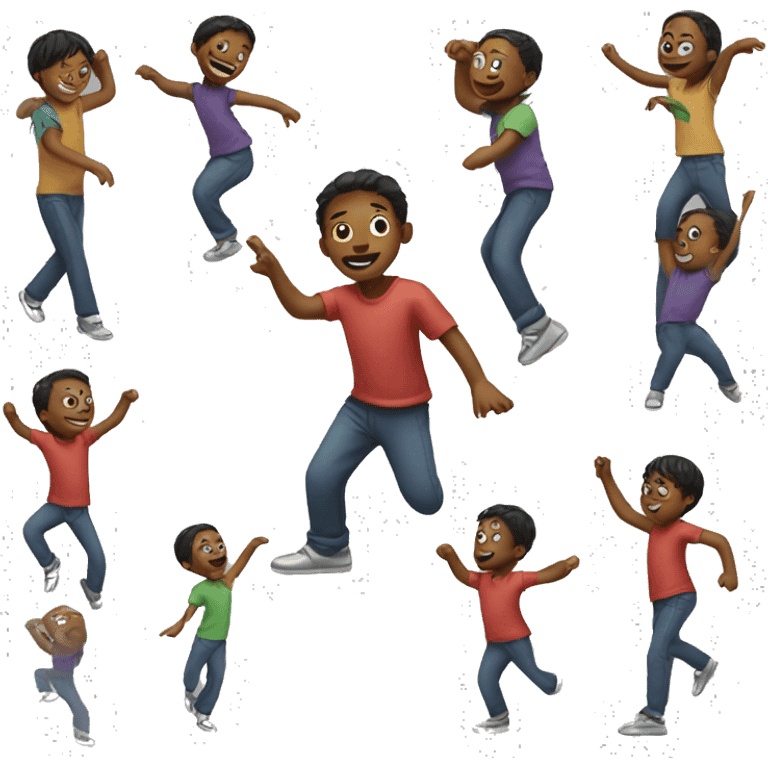 Kids dancing emoji