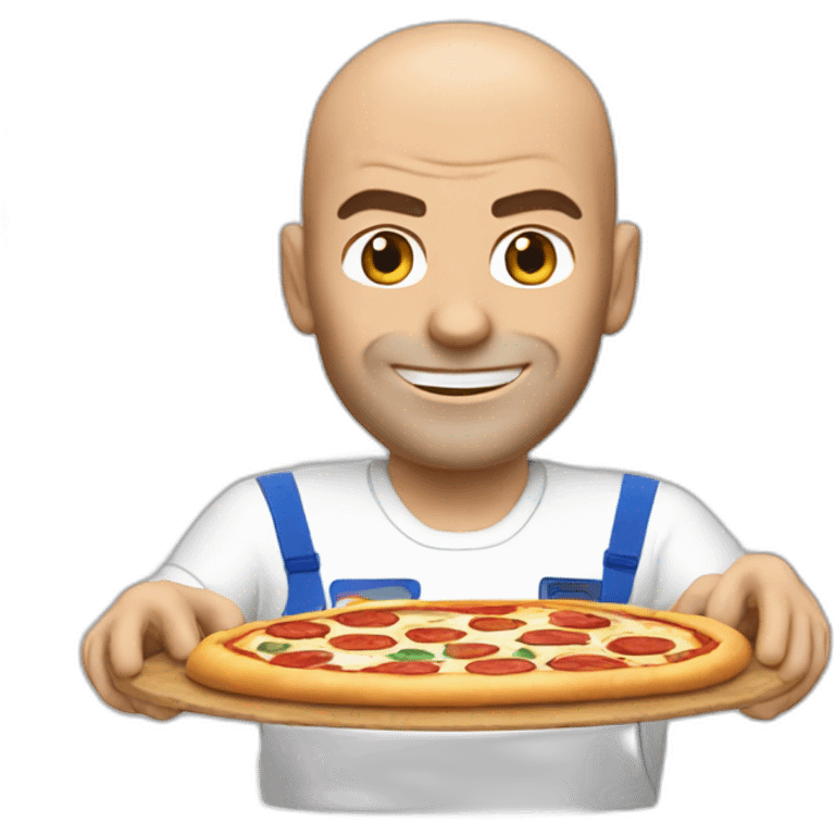 Zinedine Zidane making a pizza  emoji