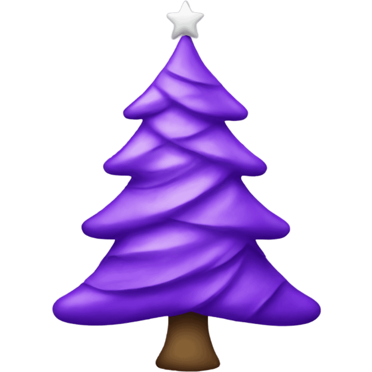 Purple Christmas tree emoji