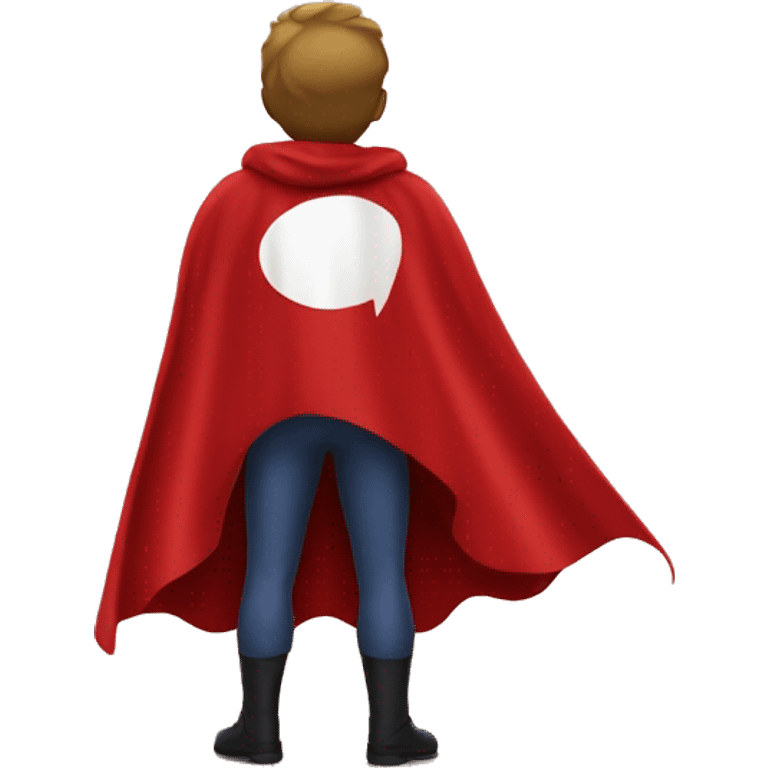 superhero red cape from behind emoji