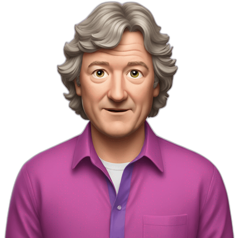 james may in pink and purple ruby shirt emoji