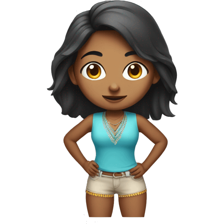 indian girl with short shorts emoji