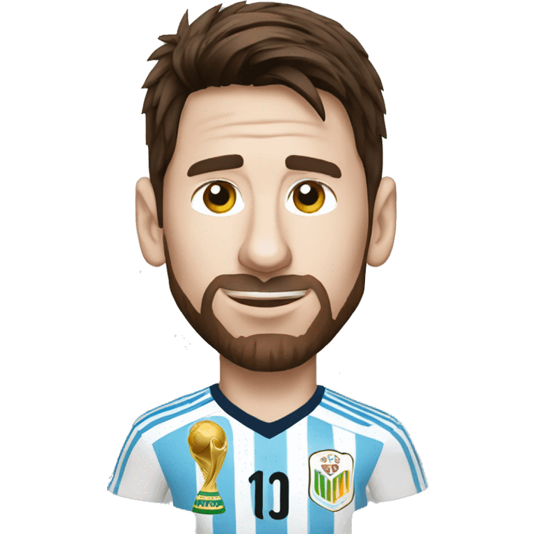 Lionel Messi With World Cup emoji