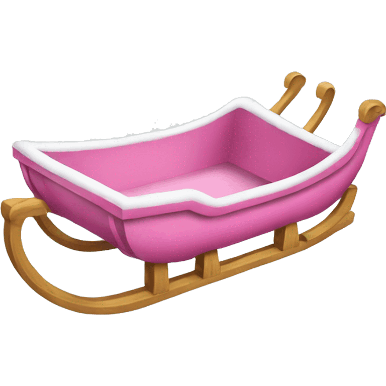 Pink winter sled emoji