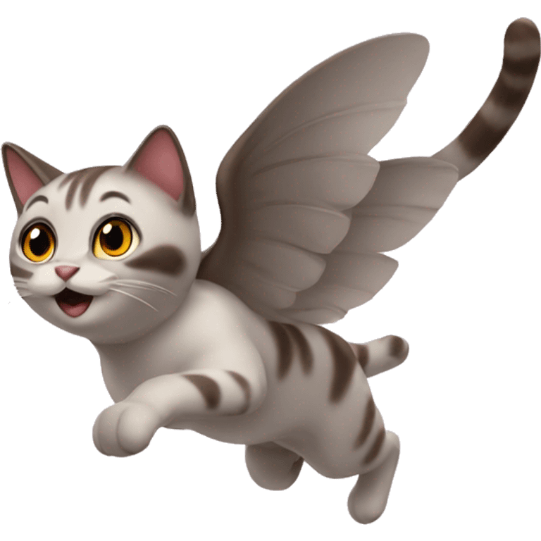 Cat flying  emoji