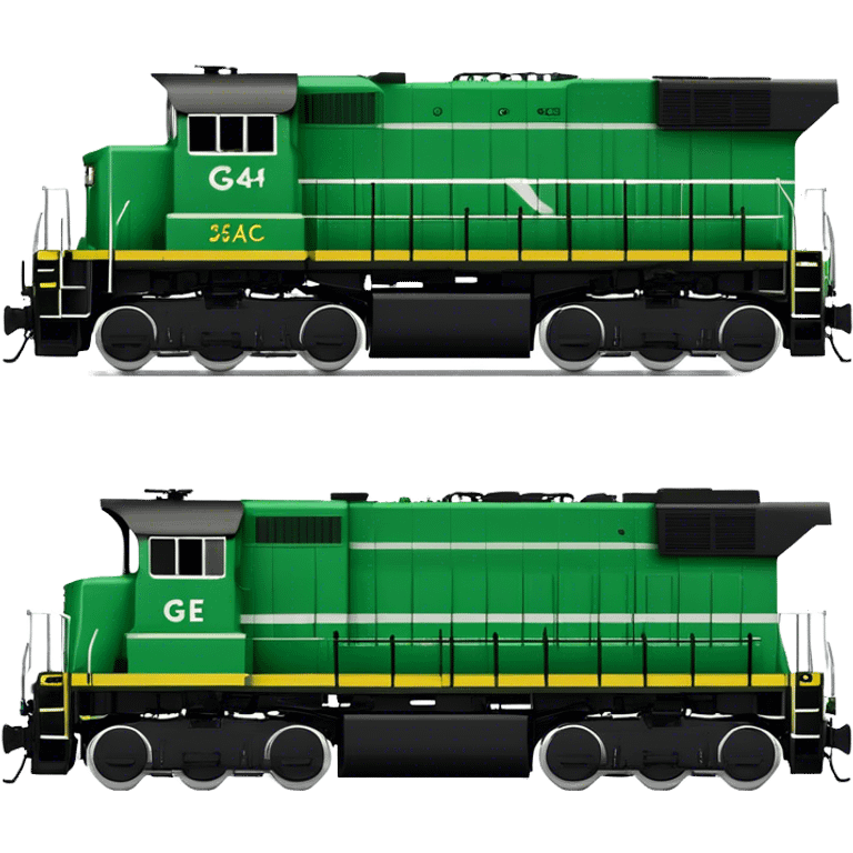 Locomotive (Freight) - GE ES44AC (Model Year: 2021) (Iconic colour: Green and black) emoji