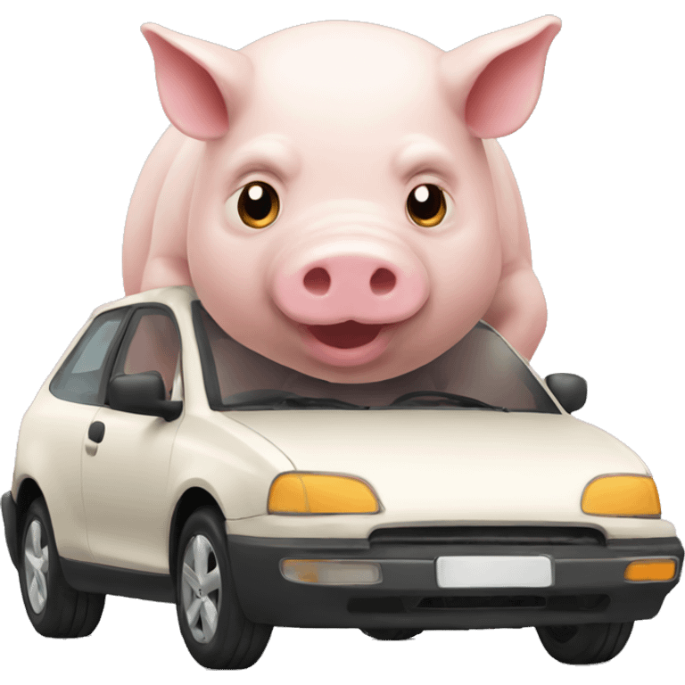 Car de cerdito emoji