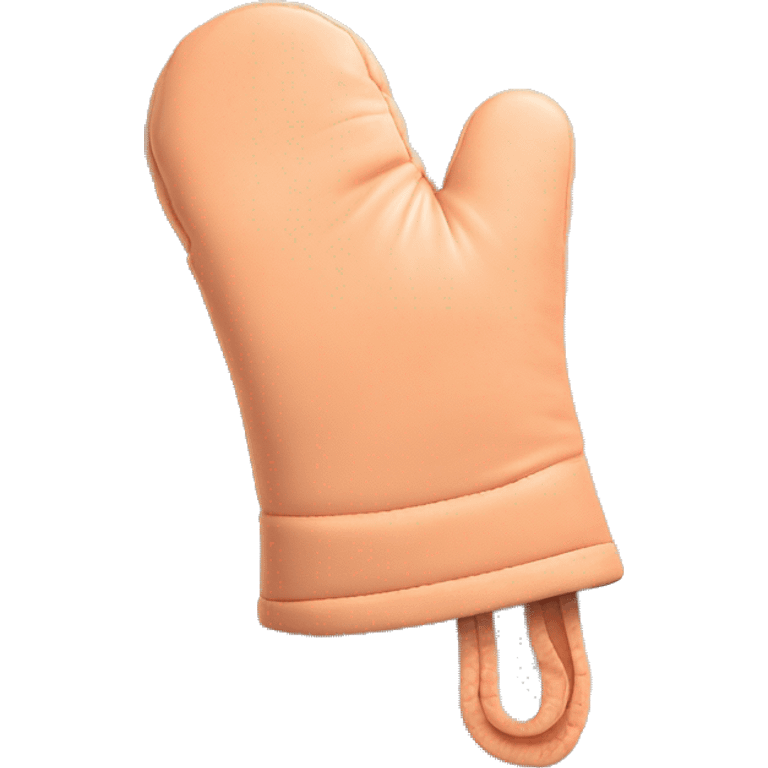 Realistic peach color oven mitt emoji