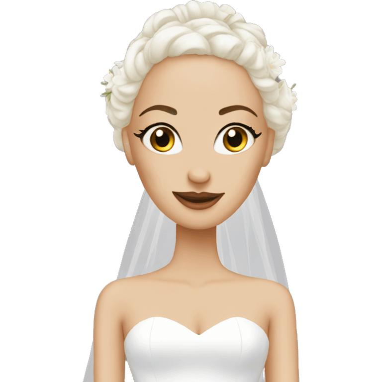 Bald bride emoji