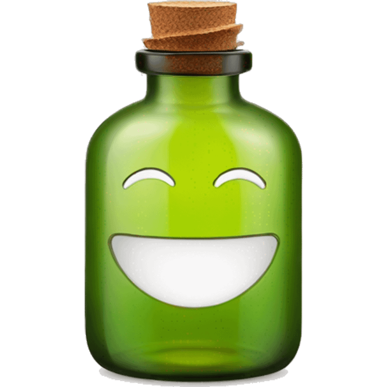 Essential oil bottle with smile emoji