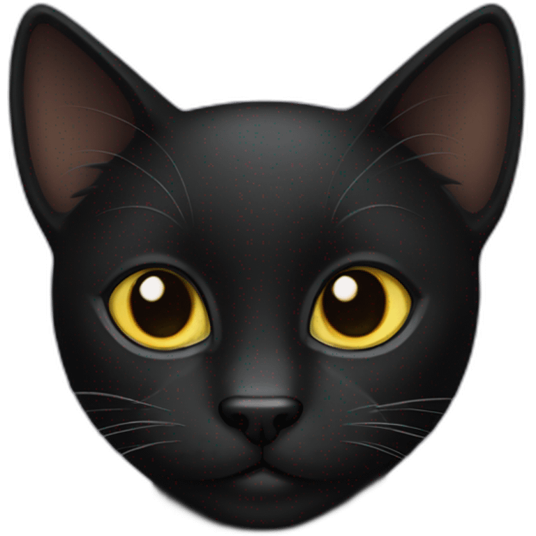 A black cat emoji