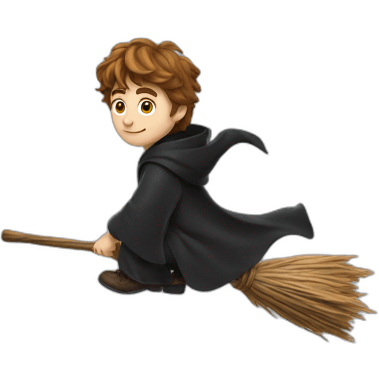 Harry Potter on a broom emoji