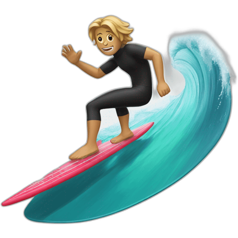 hacker wave surfer emoji