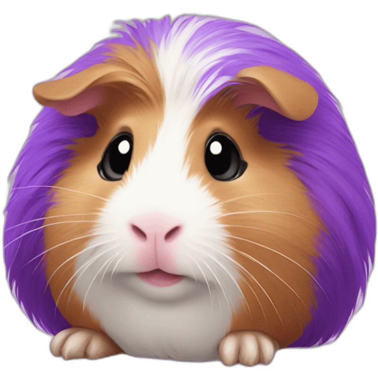 Guinea pig pink and purple emoji