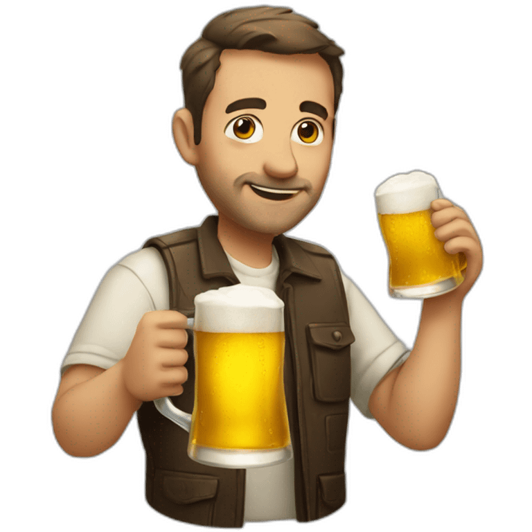 man drinking beer emoji