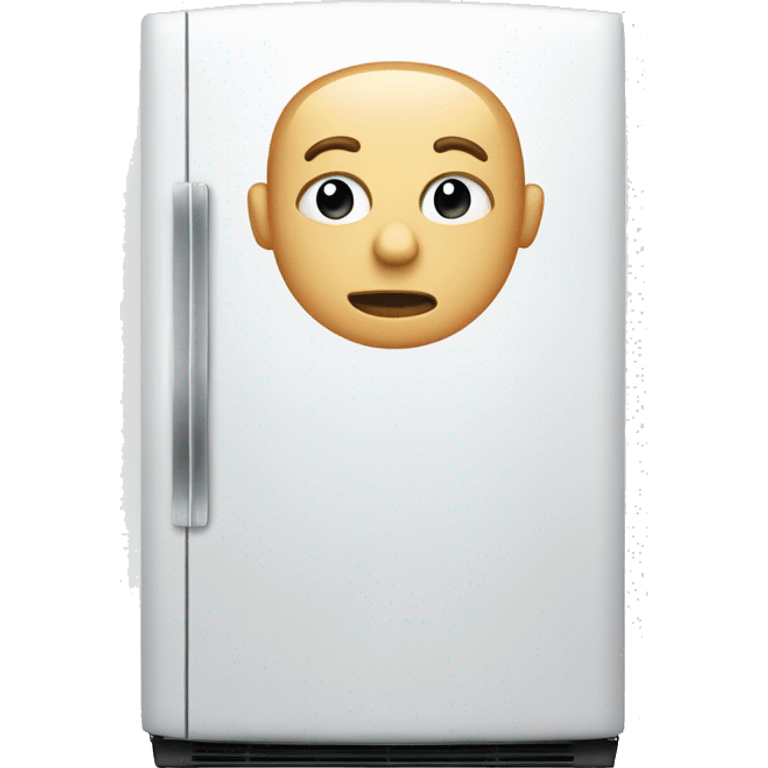 Sleek White refrigerator facing frontwards  emoji