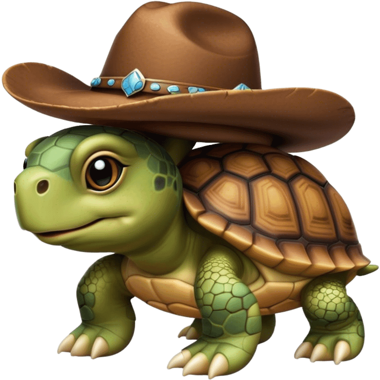 turtle with a cowboy hat  emoji