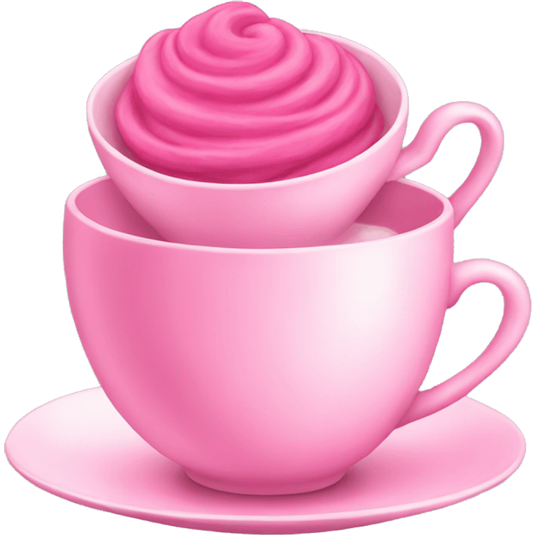  A pink teacup emoji