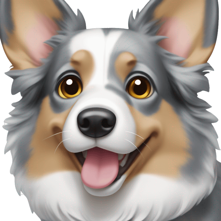 Blue Merle welsh corgi emoji