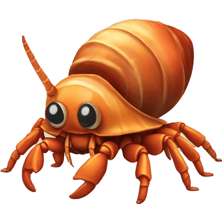 A cartoony hermit crab emoji