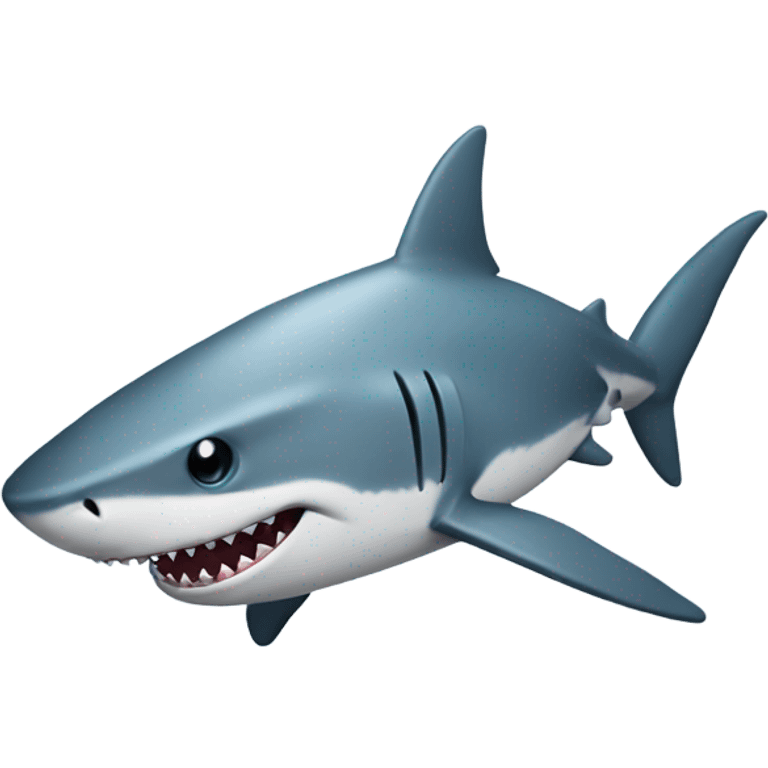 Shark with a top happy  emoji