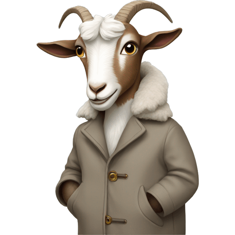 goat wearing a coat emoji