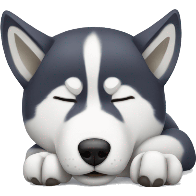 Husky sleeping emoji