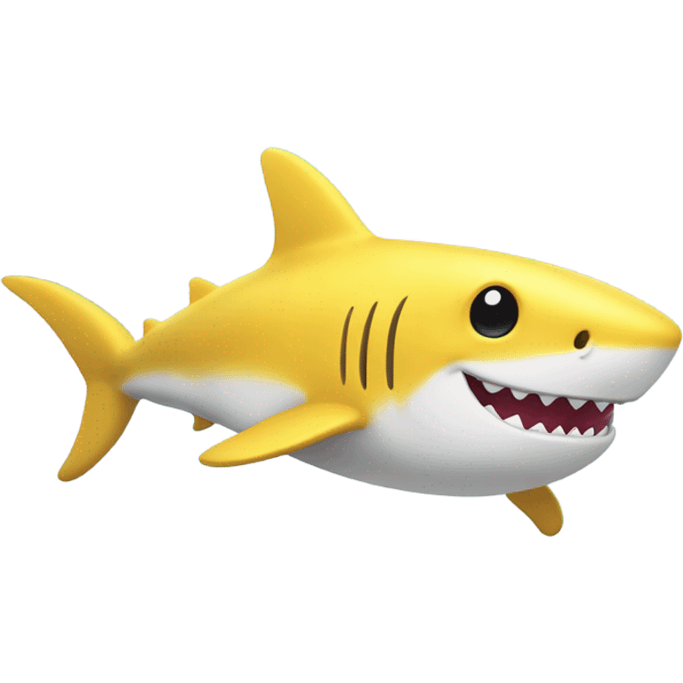 Baby shark smiling yellow  emoji