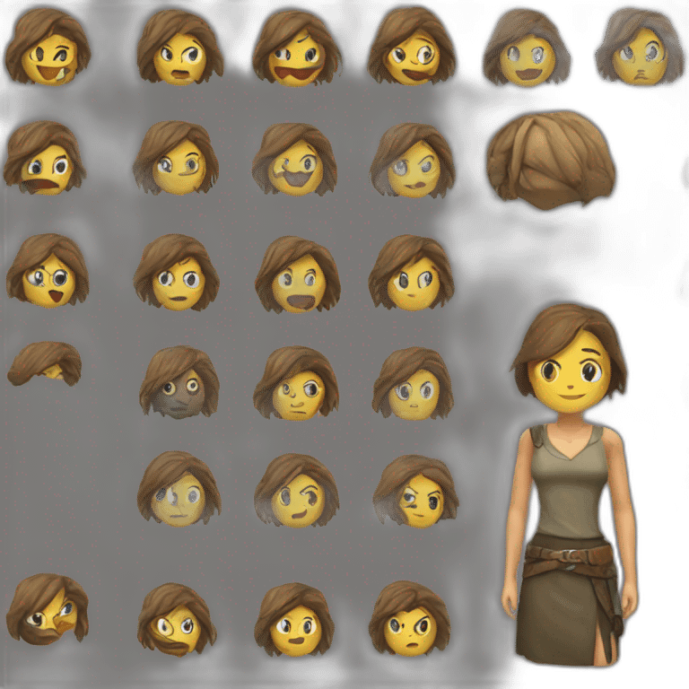 aged lara craft emoji