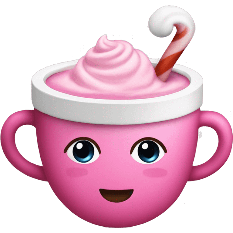 Pink hot coco emoji