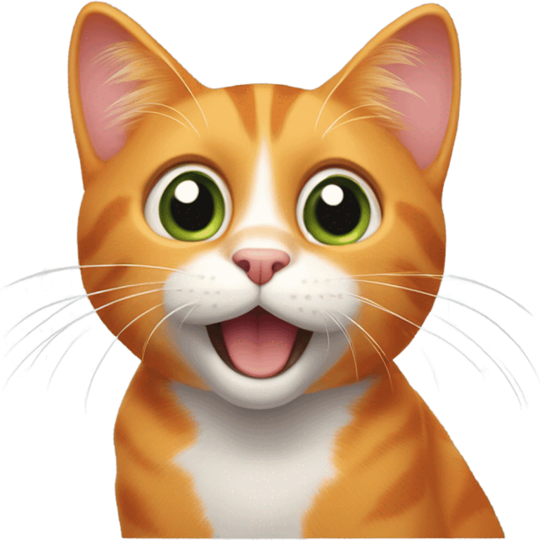 Orange cat crying to play  emoji