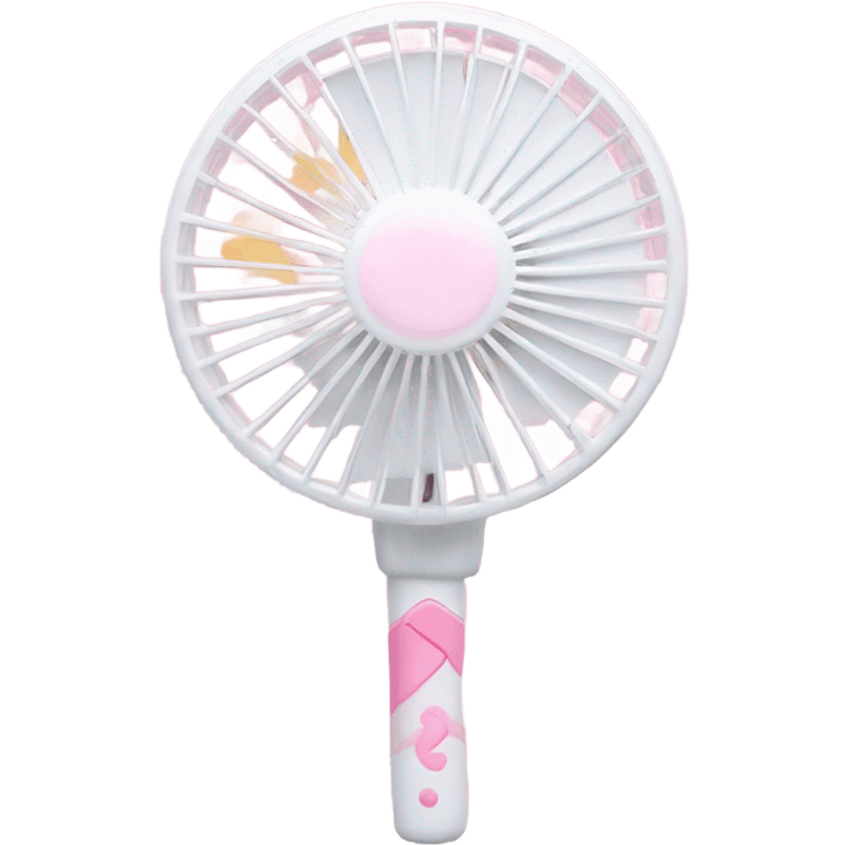 Handheld fan pink white light sanrio melody cute character  emoji